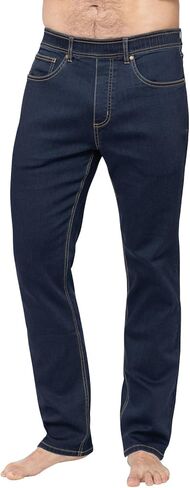 PajamaJeans Mens Pull On Jeans - Elastic Waist Pants Men - Pajama Jeans Denim Slim Straight Sweatpant Jeans Men Pull Up Jeans in Saudi Arabia