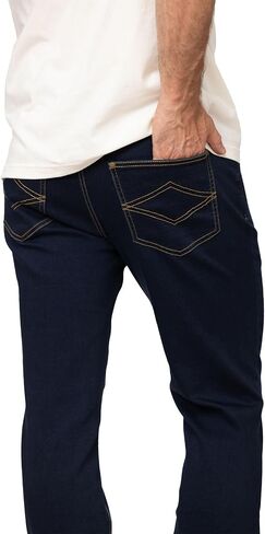 PajamaJeans Mens Pull On Jeans - Elastic Waist Pants Men - Pajama Jeans Denim Slim Straight Sweatpant Jeans Men Pull Up Jeans in Saudi Arabia