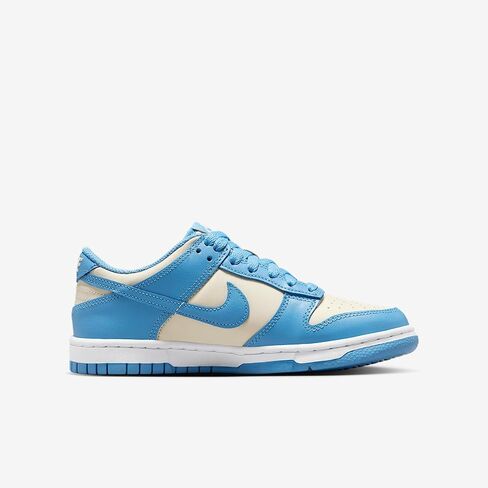 Nike Dunk Low Big Kids' Shoes (FB9109-400, Blue Beyond/Beach/White/Blue Beyond) Size 7 in Saudi Arabia