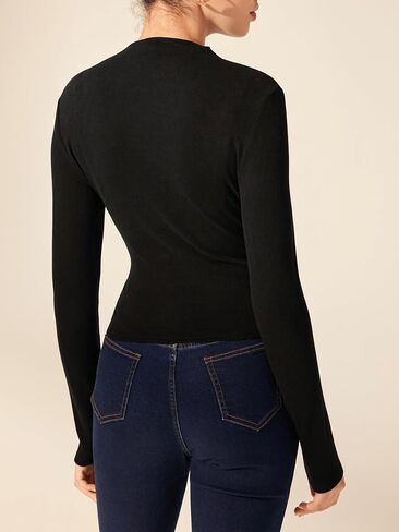 CIDER Mock Neck Tops for Women Thermal Shirts Long Sleeve Ruched Going Out Tops Basic Tee Slim Fit Fall Top in Saudi Arabia