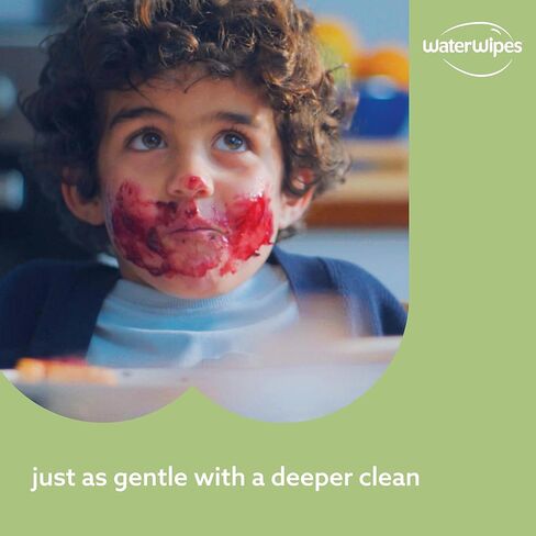 WaterWipes، خالية من البلاستيك، مناديل مبللة نظيفة للأطفال والرضع، 99.9% مناديل مبللة مائية، غير معطرة ولا تسبب الحساسية للبشرة الحساسة، 60 قطعة (عبوة واحدة) in Kuwait