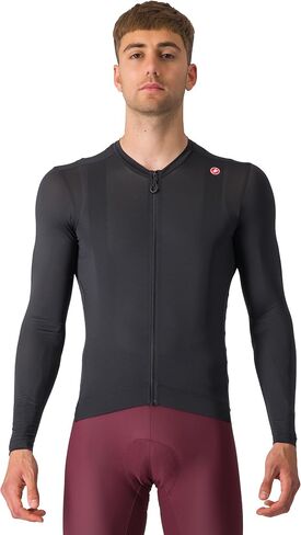 CASTELLI Men’s Espresso LS Jersey, Long Sleeve Full Zip Road Cycling & Gravel Biking Jersey with Back Pockets in Saudi Arabia
