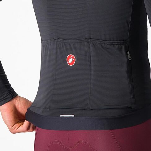 CASTELLI Men’s Espresso LS Jersey, Long Sleeve Full Zip Road Cycling & Gravel Biking Jersey with Back Pockets in Saudi Arabia