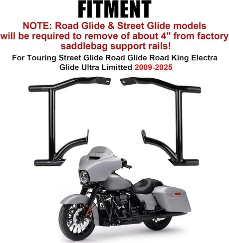 PSLER Saddle Bag Guards Crash Bars for Touring 2009-2025 Street Glide Road Glide Road King Electra Glide Ultra Limitted in Saudi Arabia