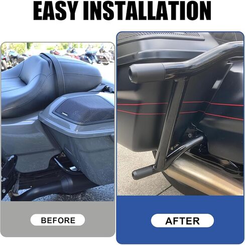 PSLER Saddle Bag Guards Crash Bars for Touring 2009-2025 Street Glide Road Glide Road King Electra Glide Ultra Limitted in Saudi Arabia
