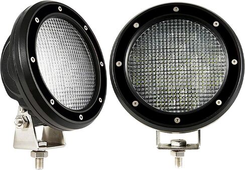Black Horse Rugged Heavy Duty Grille Brush Bumper Guard Modular Black Come with Pair of 5.3" LED Lights Compatible with 2019-2025 Dodge Sprinter-Benz Sprinter 1500/2500/3500-RU-DOSP19-B-PLFB in Saudi Arabia