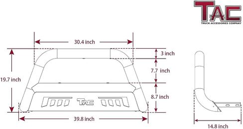TAC Bull Bar متوافق مع 2010-2021 Toyota 4Runner (استبعاد 2014-2021 Limited/ 2019-2021 Nightshade Edition SUV 3 بوصة مصد أمامي مصبغة حماية فرشاة حماية للطرق الوعرة ملحقات ثقيلة الملمس باللون الأسود in Saudi Arabia