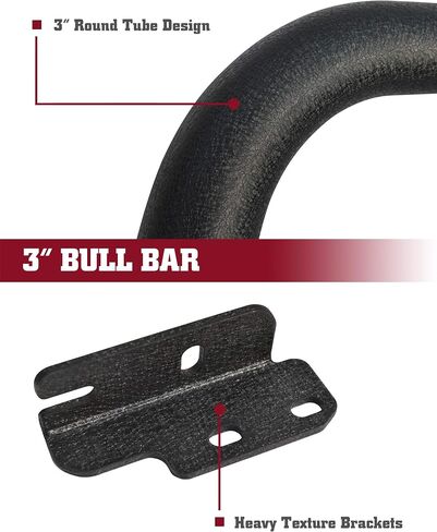 TAC Bull Bar متوافق مع 2010-2021 Toyota 4Runner (استبعاد 2014-2021 Limited/ 2019-2021 Nightshade Edition SUV 3 بوصة مصد أمامي مصبغة حماية فرشاة حماية للطرق الوعرة ملحقات ثقيلة الملمس باللون الأسود in Saudi Arabia