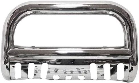 AutoForever 3" Front Bumper Grille Guard Polished S S Bull Bar Brush Push with Skid Plate Compatible with 2005-2016 Frontier 05-15 Xterra 05-07 Pathfinder (Chrome) in Saudi Arabia