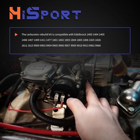 مجموعة إعادة بناء المكربن ​​من HiSport مع حشية غطاء الوعاء المتوافقة مع Edelbrock 1406 1405 1407 1408 1409 1410 1411 in Saudi Arabia