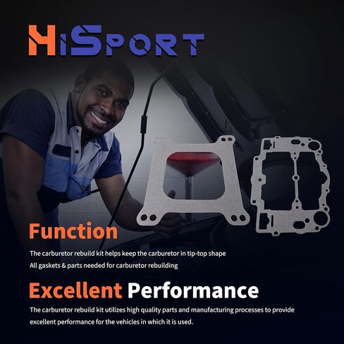 مجموعة إعادة بناء المكربن ​​من HiSport مع حشية غطاء الوعاء المتوافقة مع Edelbrock 1406 1405 1407 1408 1409 1410 1411 in Saudi Arabia