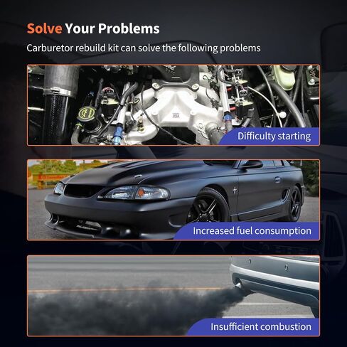 مجموعة إعادة بناء المكربن ​​من HiSport مع حشية غطاء الوعاء المتوافقة مع Edelbrock 1406 1405 1407 1408 1409 1410 1411 in Saudi Arabia