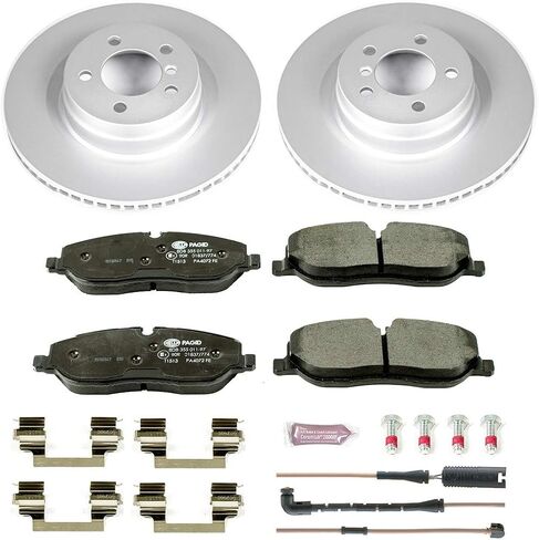 Power Stop ESK5419 Front Euro-Stop Brake Kit L& Rover and 1 Front Sensor Wire For Land Rover Range Rover 2006-2009 [Model Specific] in Saudi Arabia