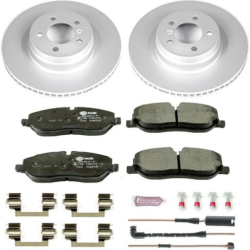 Power Stop ESK5419 Front Euro-Stop Brake Kit L& Rover and 1 Front Sensor Wire For Land Rover Range Rover 2006-2009 [Model Specific] in Saudi Arabia