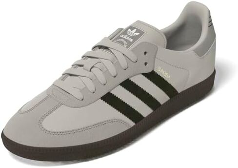 حذاء Adidas ALUMIN/MEDRKH للرجال Samba OG AluminaMedium داكن كاكي/GUM5 13 US، عريض in Saudi Arabia