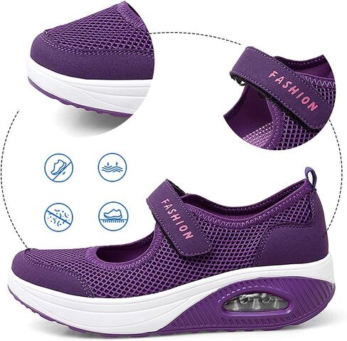 TBBY Women's Casual Air Cushion Platform Mesh Mules Sneaker Nurse Shoes Mary Jane Shoes in Saudi Arabia