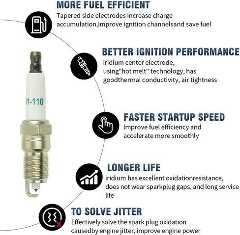 8Pcs 41-962 upgrad Real Iridium Spark Plugs 19299585 For Chevrolet Chevy, GMC, Cadillac, Buick, Hummer, Pontiac,Silverado Suburban Avalanche GMC Yukon SIERRA XL LS2 LS3 LS4 LS7 Engines 4.8L 5.3L 6.0L in Saudi Arabia