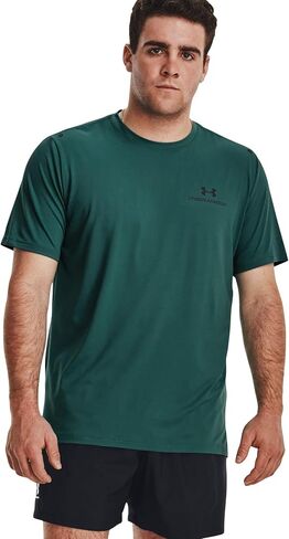 Under Armour Mens UA RUSH™ Energy Short Sleeve Shirt, Beta/Black, Large in Saudi Arabia