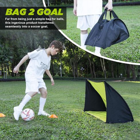 Soccer Goal Net, Automatic Pop Up Soccer Goals for Backyard, Youth Adult Folding Indoor Outdoor Insta Goals, Portable Mini Soccer Training Nets with Carry Bag in Saudi Arabia