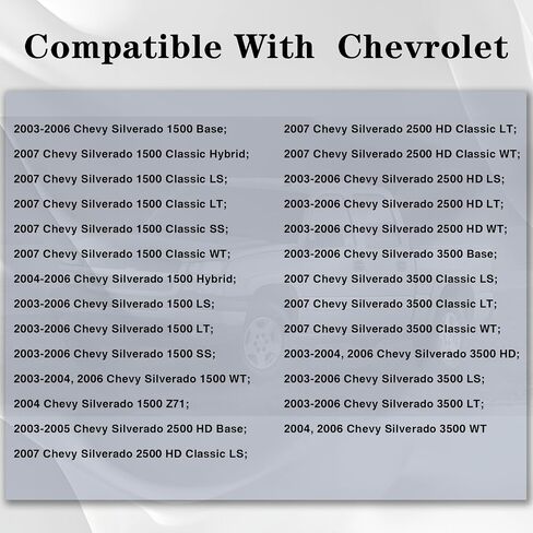 CarPartsDepot المصد الأمامي وجه بار فولاذي كروم متوافق مع شيفروليه 2003-2007 سيلفرادو 1500 2500 و2002-2006 أفالانش 1500 2500 GM1002416 19150310 in Saudi Arabia
