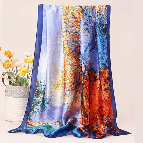 Printed Long Shawl for Women Chiffon Sheer Scarves and Wraps for Evening Dresses in Saudi Arabia