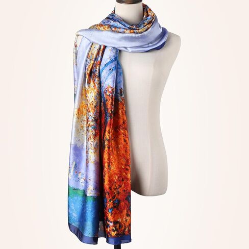 Printed Long Shawl for Women Chiffon Sheer Scarves and Wraps for Evening Dresses in Saudi Arabia