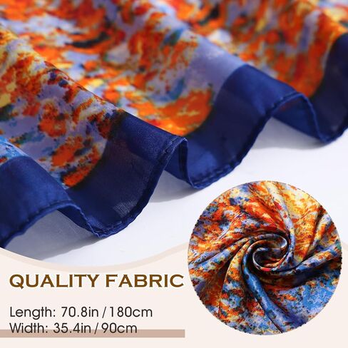 Printed Long Shawl for Women Chiffon Sheer Scarves and Wraps for Evening Dresses in Saudi Arabia