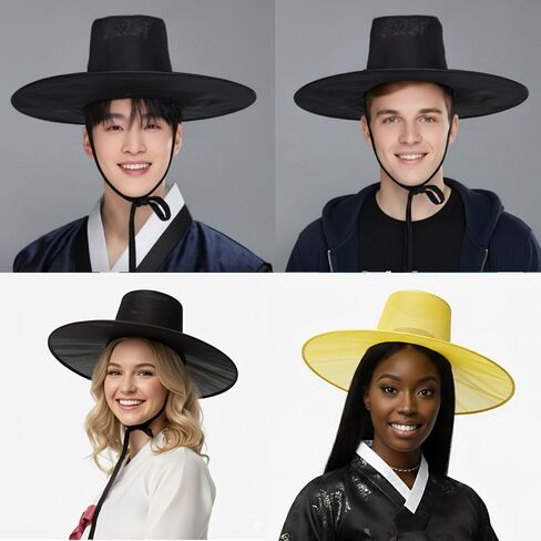 [1SEC GAT] Quick-Fold Korean Traditional Hat for K-Drama Cosplay Gift & Performance in Saudi Arabia