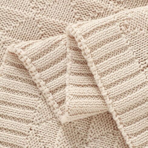 Baby Receiving Blanket for Boys Girls Knit Neutral Swaddle Blankets Soft Lightweight Crib Stroller Blankets for Newborn Infant Toddlers Grey 30 x 40 Inch in Saudi Arabia
