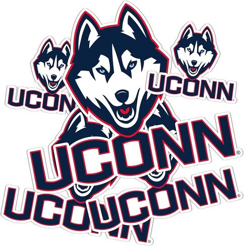ملصق جامعة كونيتيكت Huskies UConn ملصقات شارات الفينيل زجاجة مياه للكمبيوتر المحمول وقصاصات السيارة T3 (النوع 3-1) in Kuwait
