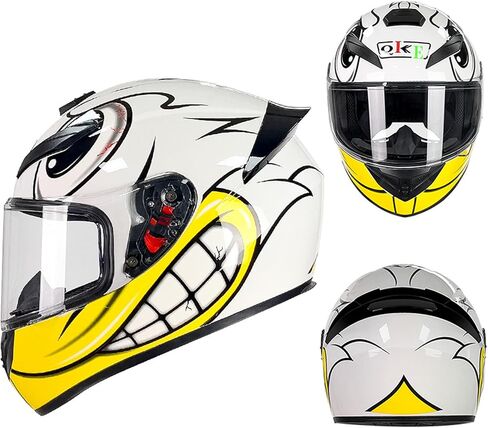 Motorcycle Helmet Racing Motocross Helmets Full Face Helmet with Internal Tinted Visor & DOT Approved for Moped ATV Cruiser Scooter in Saudi Arabia