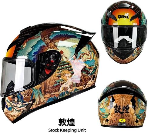 Motorcycle Helmet Racing Motocross Helmets Full Face Helmet with Internal Tinted Visor & DOT Approved for Moped ATV Cruiser Scooter in Saudi Arabia