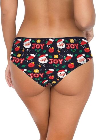 Christmas Sexy Panties for Women Naughty Slutty with Words Santa Hipster Underwear Holiday Soft Boxer Briefs in Saudi Arabia