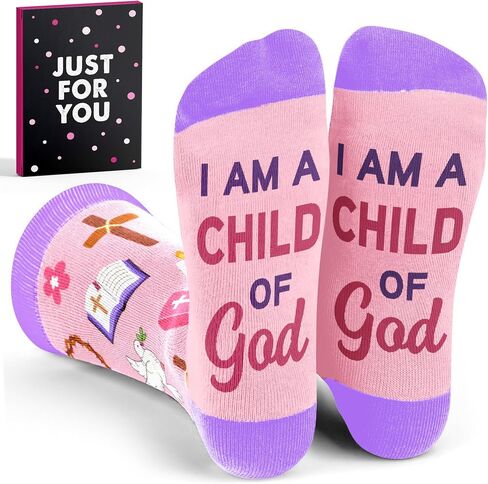 VICRAZY Christian Gifts for Women - Faith-Themed Socks, Pastor Appreciation Gifts, Catholic Gift, Religious Stocking Stuffers in Saudi Arabia