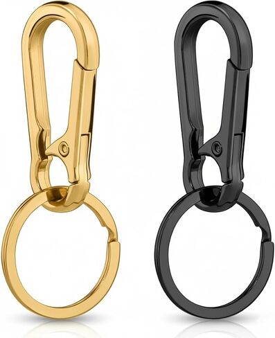 Metal Keychain Key Ring with Clip – Sleek Organizer for Car & Home – Purse Hook for Women & Men in Saudi Arabia