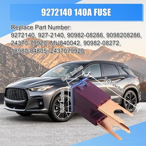 9272140 927-2140 140A فيوز مناسب لشركة هيونداي لتويوتا لكزس لموديلات نيسان استبدال 90982-08286 24370-79920 MU840042 90982-08272 18980-04805 in Saudi Arabia