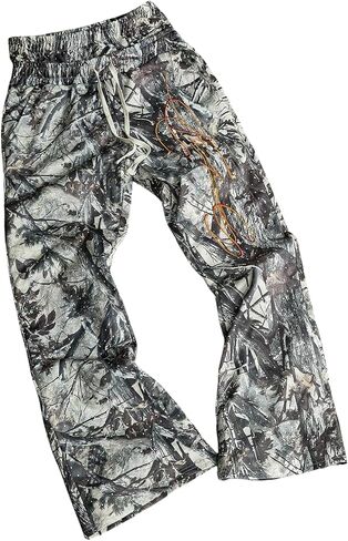 GORGLITTER Men's Double Waisted Sweatpants Y2K Letter Graphic Wide Leg Track Pants Y2k Jogging Pants in Saudi Arabia