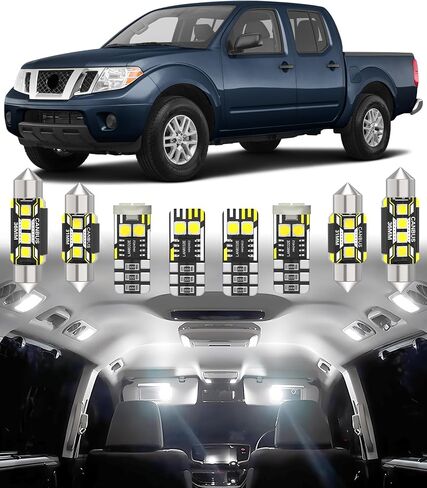 استبدال ضوء LED الداخلي للسيارة BMT xms لسيارة Nissan Frontier D40 2005-2021,6000K حزمة لمبات الإضاءة الداخلية فائقة السطوع، 8 قطع in Saudi Arabia