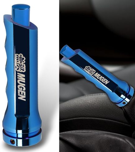 W-POWER Universal Auto Car Aluminum Handbrake Cover Hand Brake Sleeve Handle Protector (JDM Mugen - Black) in Saudi Arabia