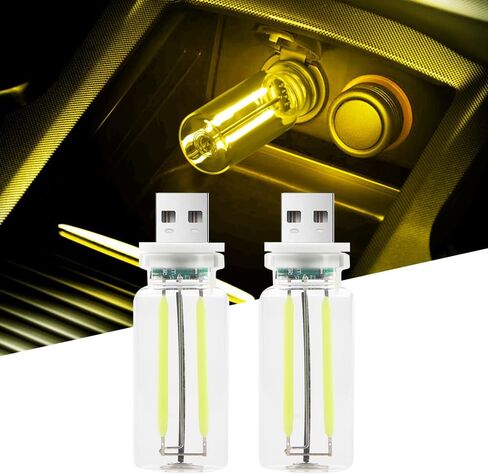 قطعتان من مصابيح USB الليلية للسيارة، 7 ألوان وأوضاع متعددة للتحكم باللمس، أضواء أجواء داخلية للسيارة، زجاجة زجاجية صغيرة محمولة للمركبات وغرف النوم والتخييم وديكورات العطلات (نمط متجمد) in Kuwait