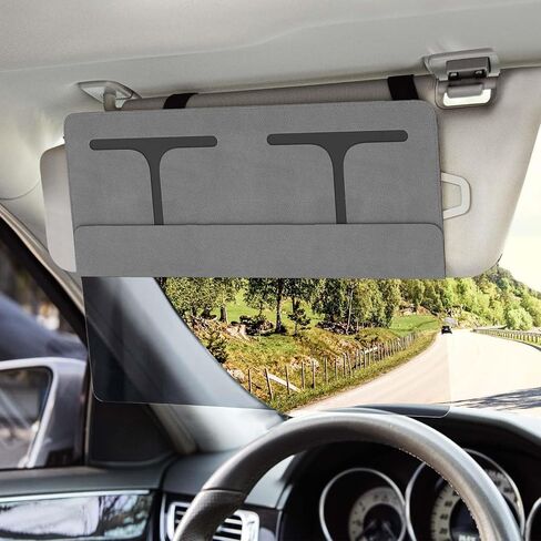 Sun Visor Extender for Car, Sun Blocker with PC Sunshade Lens,car Sun Visor with Lastest Adjustable Angle Design,Protect from Glare, UV Rays, Universal for Car, SUV-Black in Saudi Arabia