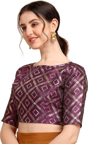 Indian Women's Traditional Style Designer Readymade Saree Blouse in Saudi Arabia