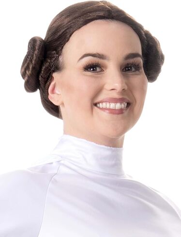 Star Wars Princess Leia Adult Wig - One-Size-Fits-All Synthetic Twin Bun Wig Standard in Saudi Arabia