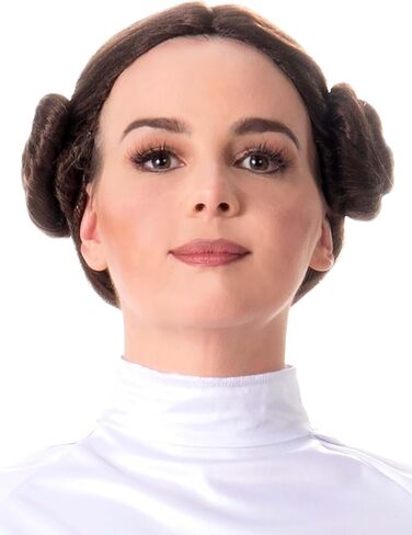 Star Wars Princess Leia Adult Wig - One-Size-Fits-All Synthetic Twin Bun Wig Standard in Saudi Arabia