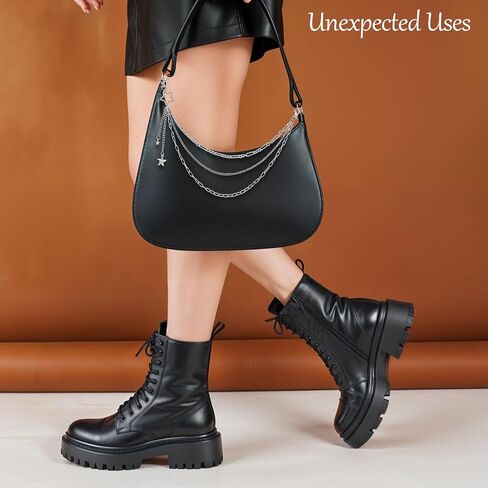 Star Pants Chain Punk Layered Jean Chain Silver Star Goth Chains for Pants Wallet Pocket with Clasp Adjustable Punk Versatile Trousers Chains Accessories for Women Men in Saudi Arabia