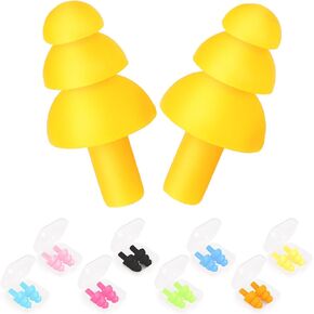 Ear Plugs for Sleeping Noise Cancelling, Soft Silicone Ear Plug, 8 Pairs Reusable Ear Plug, Waterproof Noise Reduction Earplugs for Sleeping, Concert, Snoring, Travel, Work (8 Colors) in Saudi Arabia