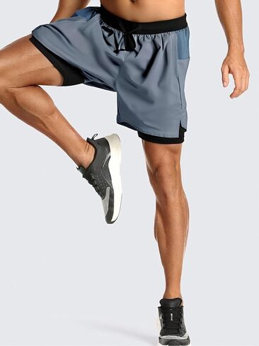 Mens Dark Grey Athletic Shorts Breathable Lightweight Running Shorts Ideal for Sports and Casual Wear Versatile Design in Saudi Arabia