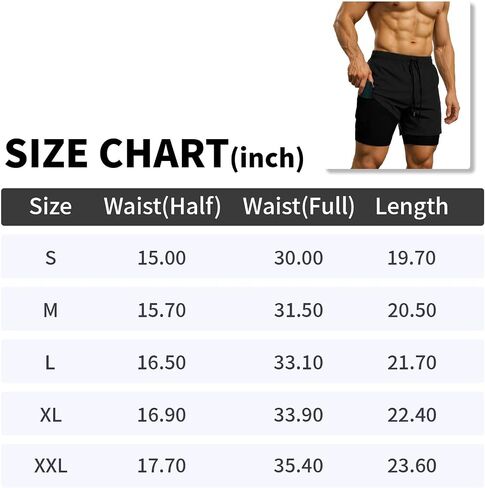 Men's Shorts, Quick-Drying Gym Shorts, Gym Shorts with Zipper Pockets in Saudi Arabia