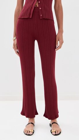 LE BOP Women's Ribbed Flare Pants in Saudi Arabia