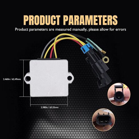 HiSport Voltage Regulator Rectifier Compatible with Mercury 25 hp 1999-2005,30 hp 2002-2005,40 hp 2002-2005,50 hp 2002-2007,60 hp 2002-2007,135 hp,140 hp,150 hp,175 hp,200 hp,240 hp Replaces 893640T01 in Saudi Arabia